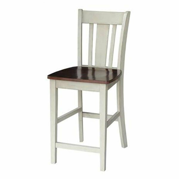 Fine-Line International Concepts  24 in. San Remo Counter Height Stool - Almond FI2998453